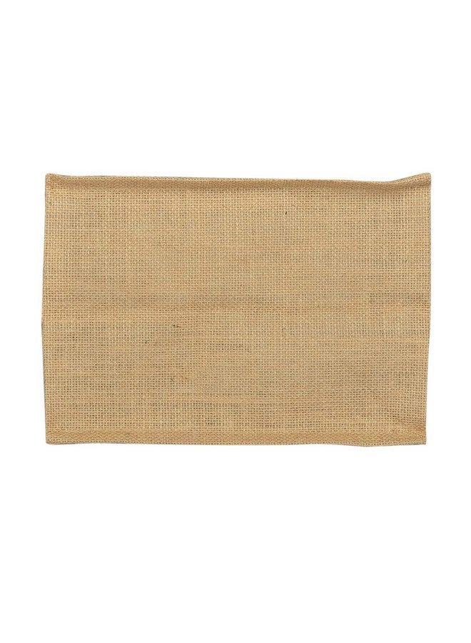 Jute Cottage حقائب جوت للغداء للنساء والرجال | حقيبة جوت للتسوق | حقيبة جوت للحمل | حقائب جوت للتيفين | حقائب جوت بسحاب | تصميم تطريز للبنات - طبيعي - Image 5