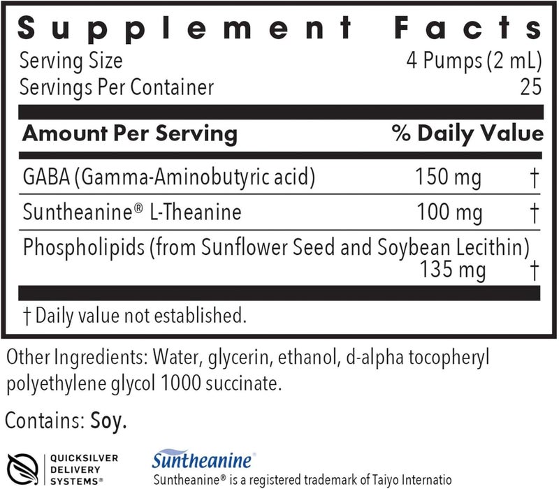 Allergy Research Group Liposomal Zen  LTheanine Liquid Supplement GABA Calming Support Sleep Liposomal Day or Night Sunflower Phospholipids FastActing Zen Formula  17 Fl Oz - Image 3