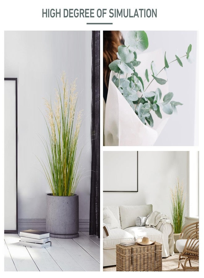 Haispring Artificial Plant, 47in Tall, 2pk Grass, Faux House Plants in Pot, Indoor Decorative Flowers &Greenery for Home and Office, Ideal Housewarming Gift - Image 4
