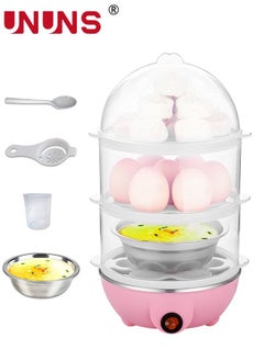 Electric Egg Cooker Boiler Maker, 21 Egg Capacity 3 Layer Egg Maker,Egg Steamer Automatic Shut Off, Egg Slicer And Stainless Steel Bowl included,Noise Free