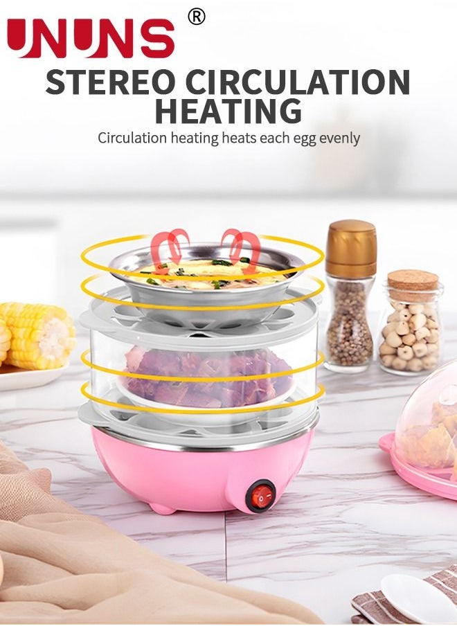 UNUNS - Electric Egg Cooker Boiler Maker, 21 Egg Capacity 3 Layer Egg Maker,Egg Steamer Automatic Shut Off, Egg Slicer And Stainless Steel Bowl included,Noise Free - Image 1