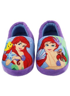 Disney Disney Princess Ariel The Little Mermaid Girls Toddler Plush Aline Slippers (7-8 M US Toddler, Violet)  - Image 2