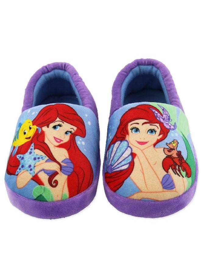 Disney Disney Princess Ariel The Little Mermaid Girls Toddler Plush Aline Slippers (7-8 M US Toddler, Violet)  - Image 2