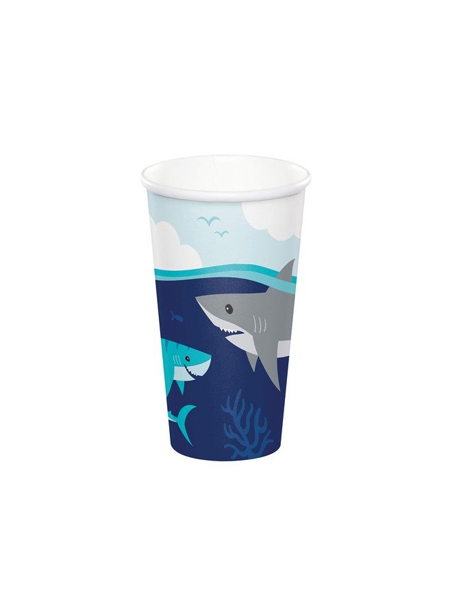 CREATIVE CONVERTING Shark Party Paper Cups, 8 ct - Image 1