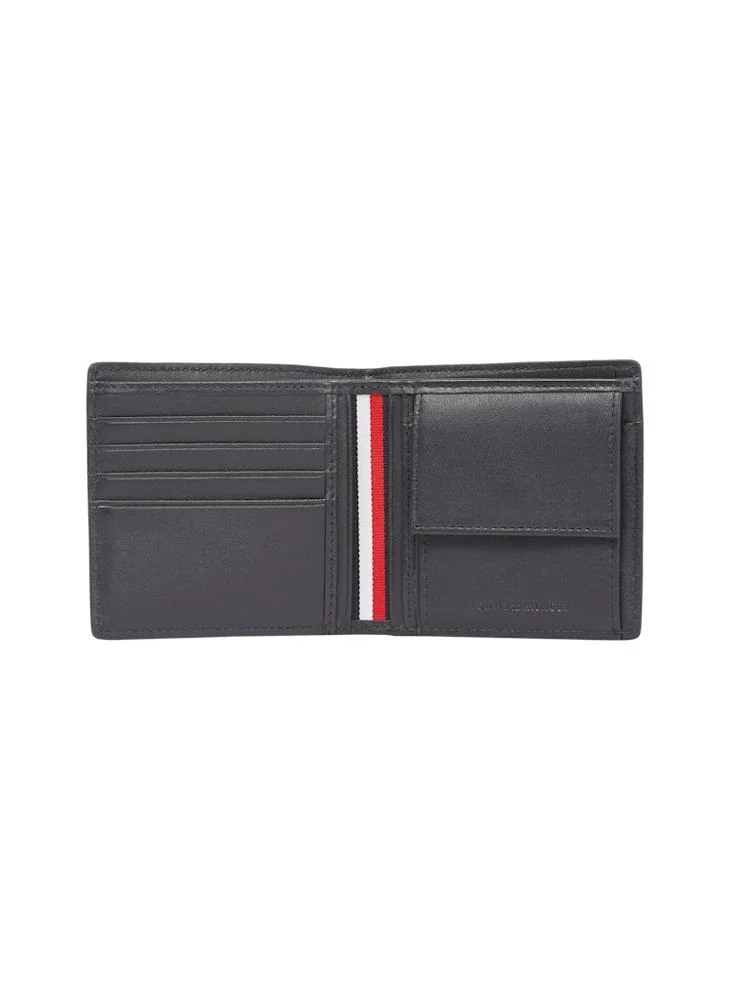 TOMMY HILFIGER LEATHER CARD AND COIN WALLET