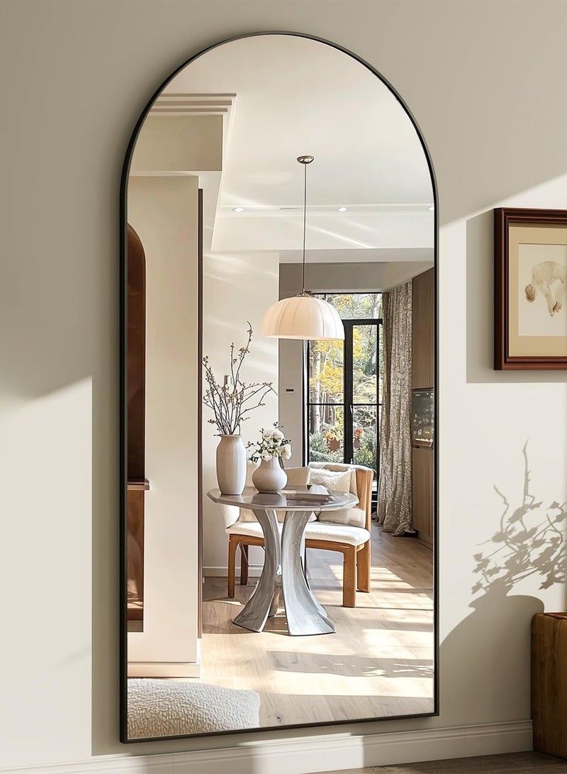 Taimi Elegant Design Large Mirror 170x70cm - Full Length Mirror With Black Metal Frame and Back Stand - Suitable for Living Rooms, Dressing Rooms and Bedrooms - Image 2