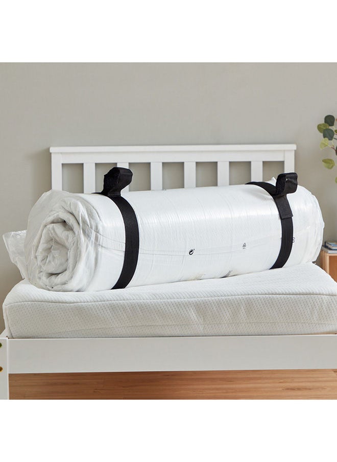 Home Box - Aster Lux Twin High Resilience Foam Roll Pack Mattress 200 x 12 x 120 Cm White - Image 1
