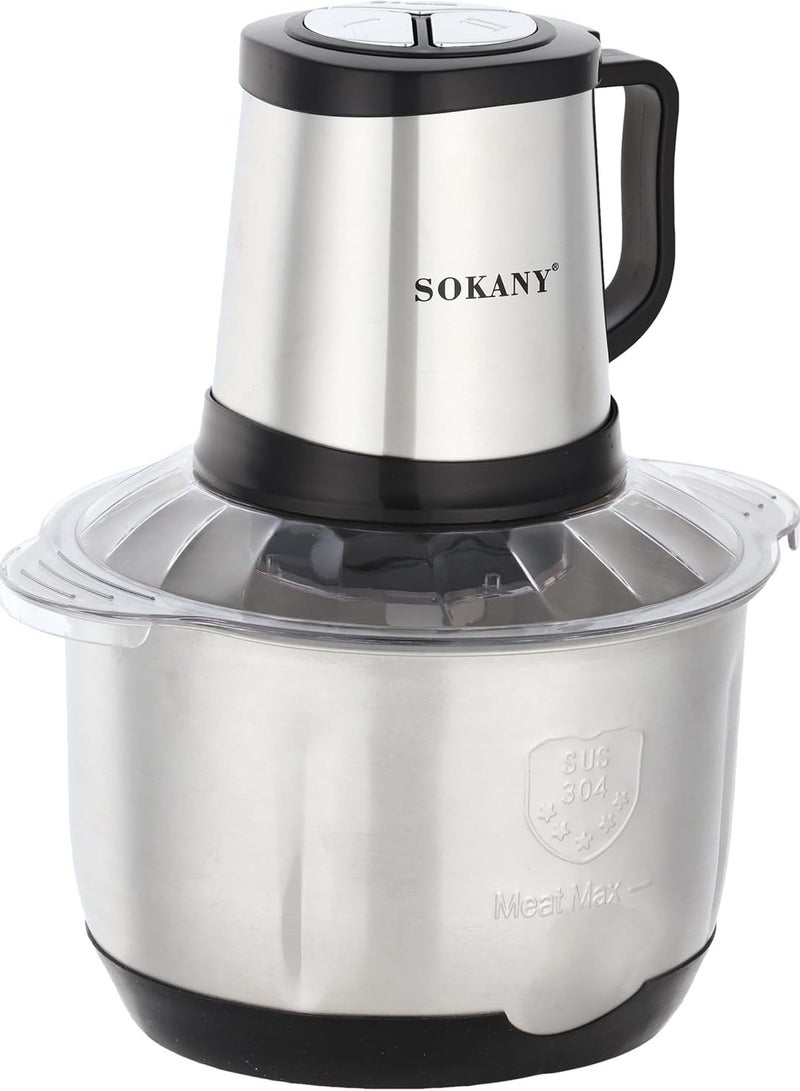 sokany Grinder and Chopper with Stainless Steel Body - 800 W SK-7015N Multicolor - Image 1