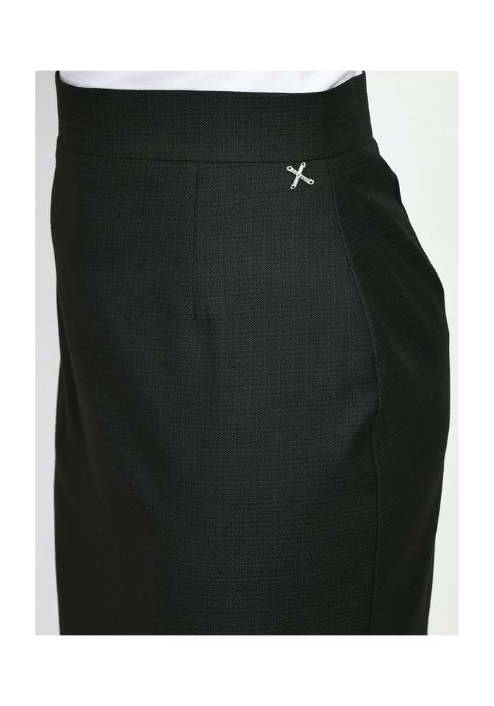 Exude Black Solid Pencil Skirt for Women - Image 4