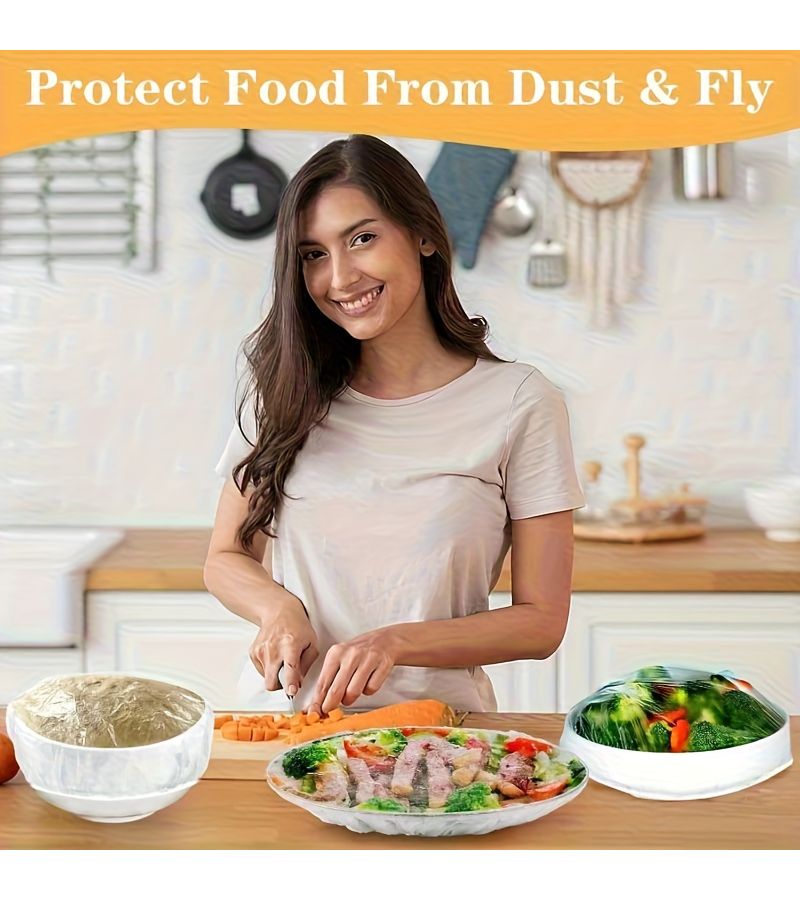 300pcs Heavy Duty Food Grade Cling Film Rolls Blue Leak Proof Dust Proof Stretch Wrap - Image 5