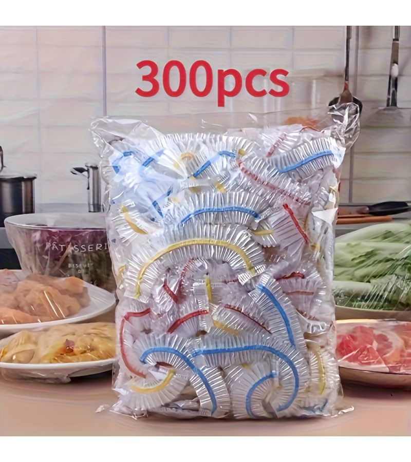 300pcs Heavy Duty Food Grade Cling Film Rolls Blue Leak Proof Dust Proof Stretch Wrap - Image 1