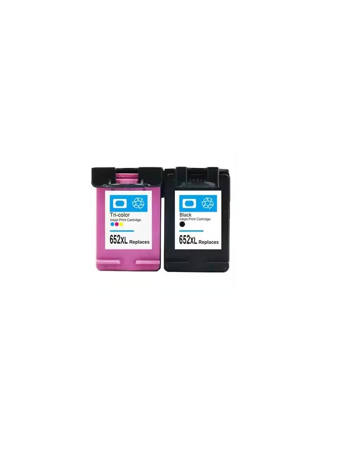 Roxy - Roxy HP ink 652 (SET) Cartridge Cartridge Compatible for HP 652 652XL for HP DeskJet 3787 3789 3835 4535 Printers (1 Black 1 Tri-Color) - Image 1