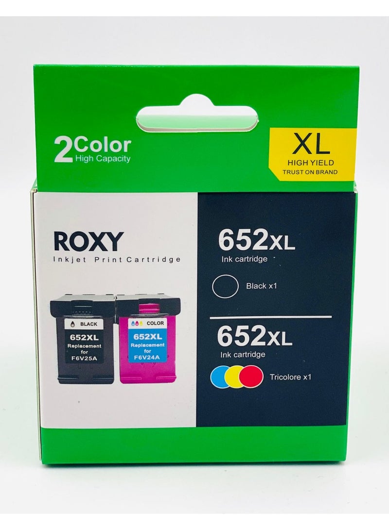 Roxy HP ink 652 (SET) Cartridge Cartridge Compatible for HP 652 652XL for HP DeskJet 3787 3789 3835 4535 Printers (1 Black 1 Tri-Color) - Image 4