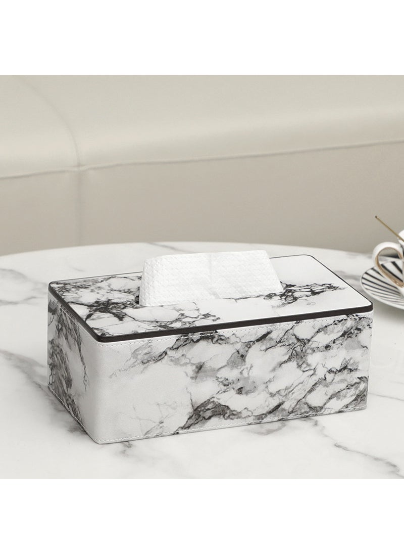 Generic Large Leather Tissue Box with Custom Logo Ink Marble Tissue Box-Large - Image 1