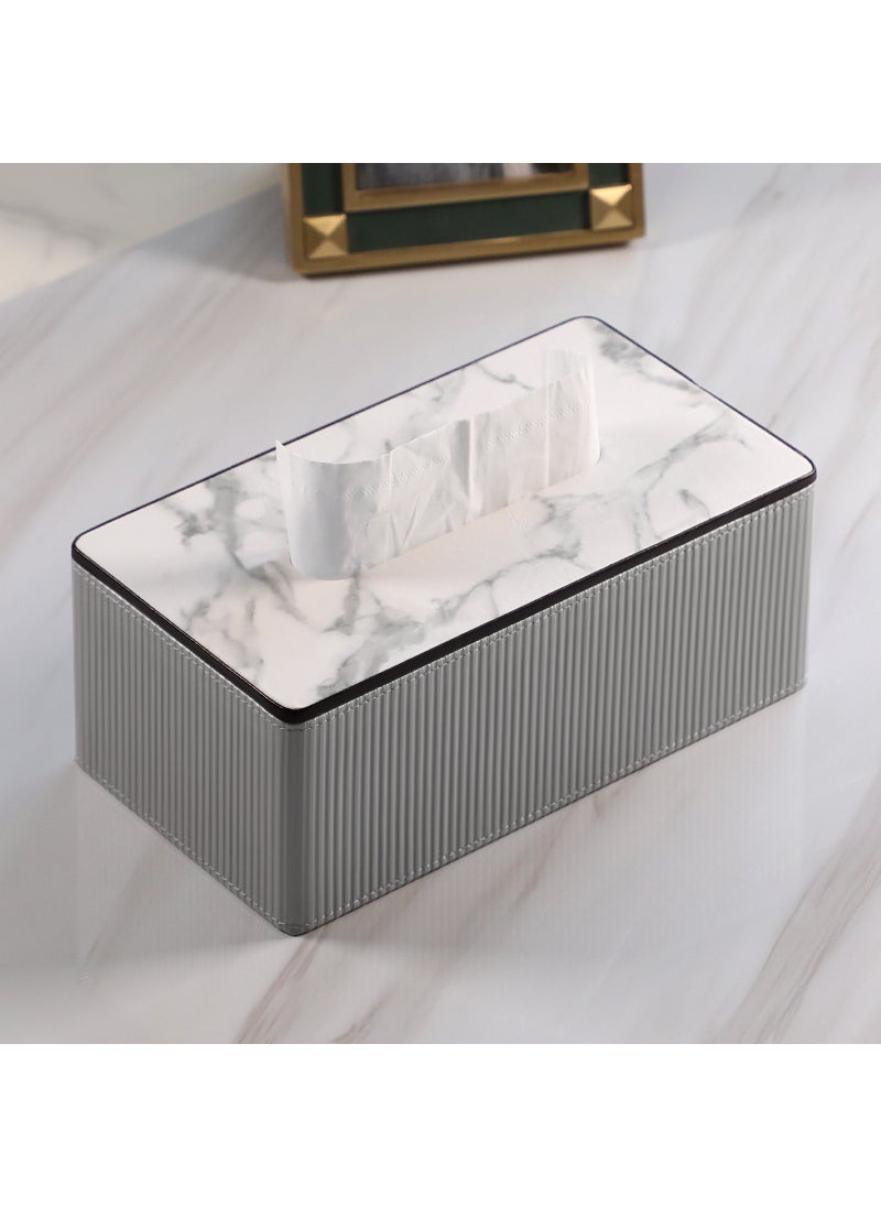 Generic Large Leather Tissue Box with Custom Logo Ink Marble Tissue Box-Large - Image 2