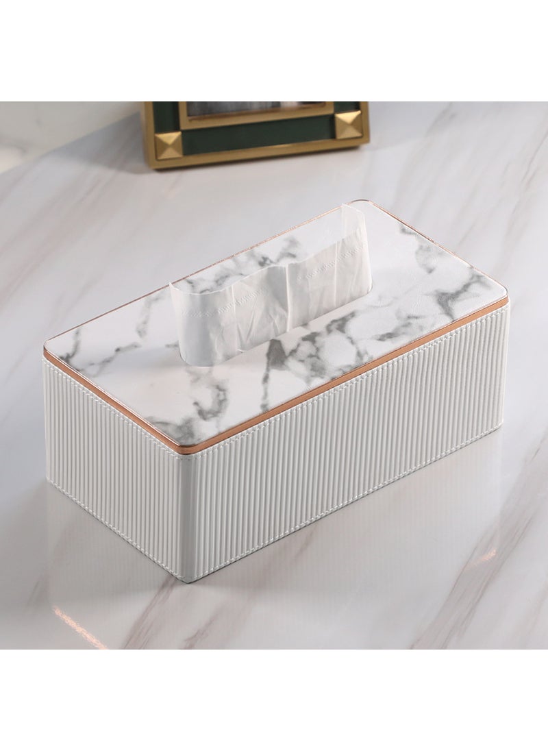 Generic Large Leather Tissue Box with Custom Logo Ink Marble Tissue Box-Large - Image 3
