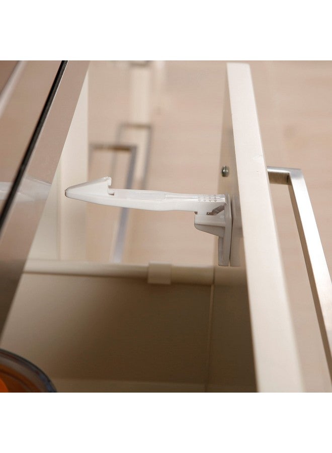 دريم بيبي أقفال دريم بيبي الزنبركية - أقفال أمان للأطفال للخزائن والأدراج والدواليب - بيضاء - عبوة من 10 قطع - Image 3