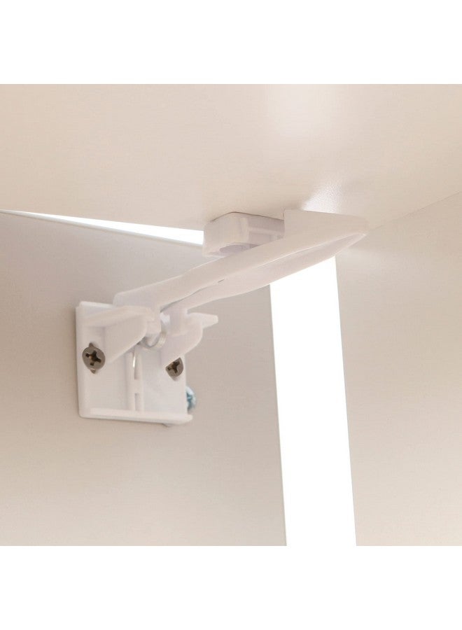 دريم بيبي أقفال دريم بيبي الزنبركية - أقفال أمان للأطفال للخزائن والأدراج والدواليب - بيضاء - عبوة من 10 قطع - Image 1