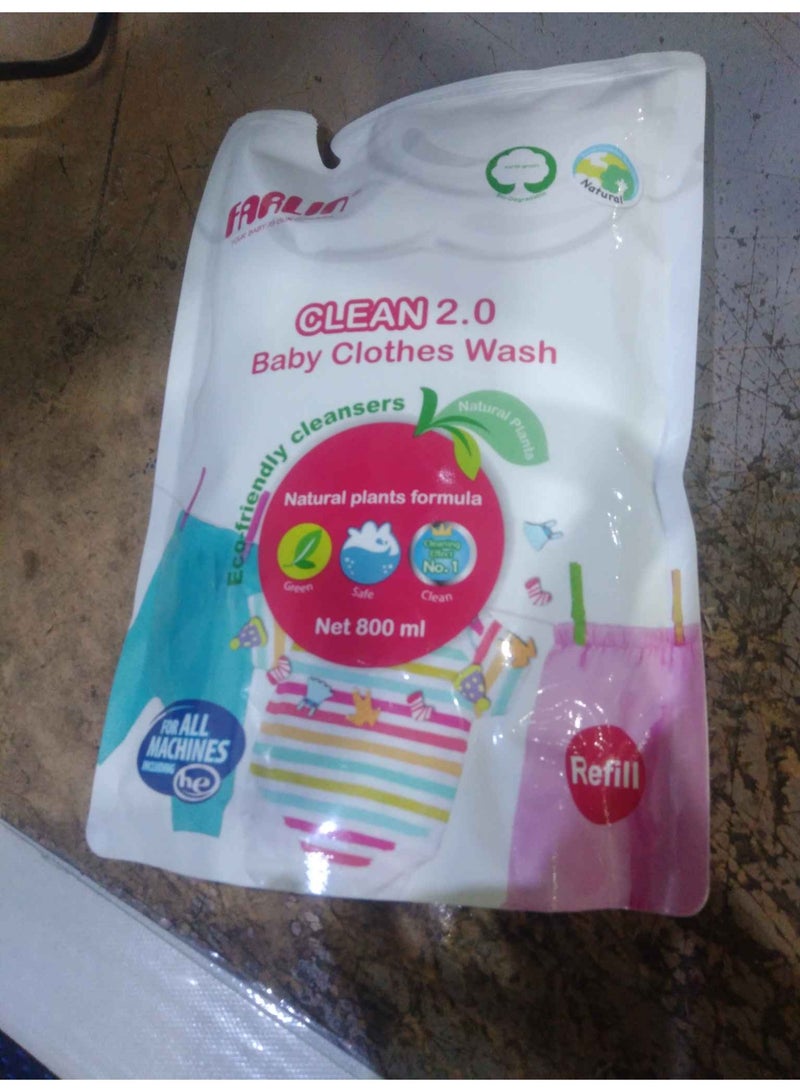 FARLIN Clean 2.0 Baby Cloth Wash Detergent With Hypoallergenic, Free From Eczema, and Fluorescence - CB-10005 - Image 2