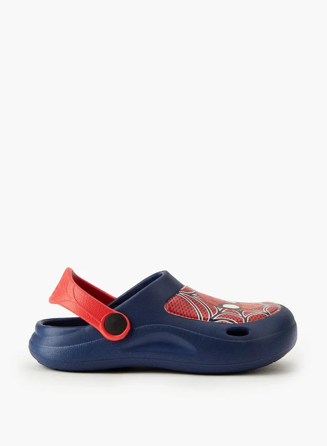 مارفل Spider-Man Boys Printed Clogs with Backstrap