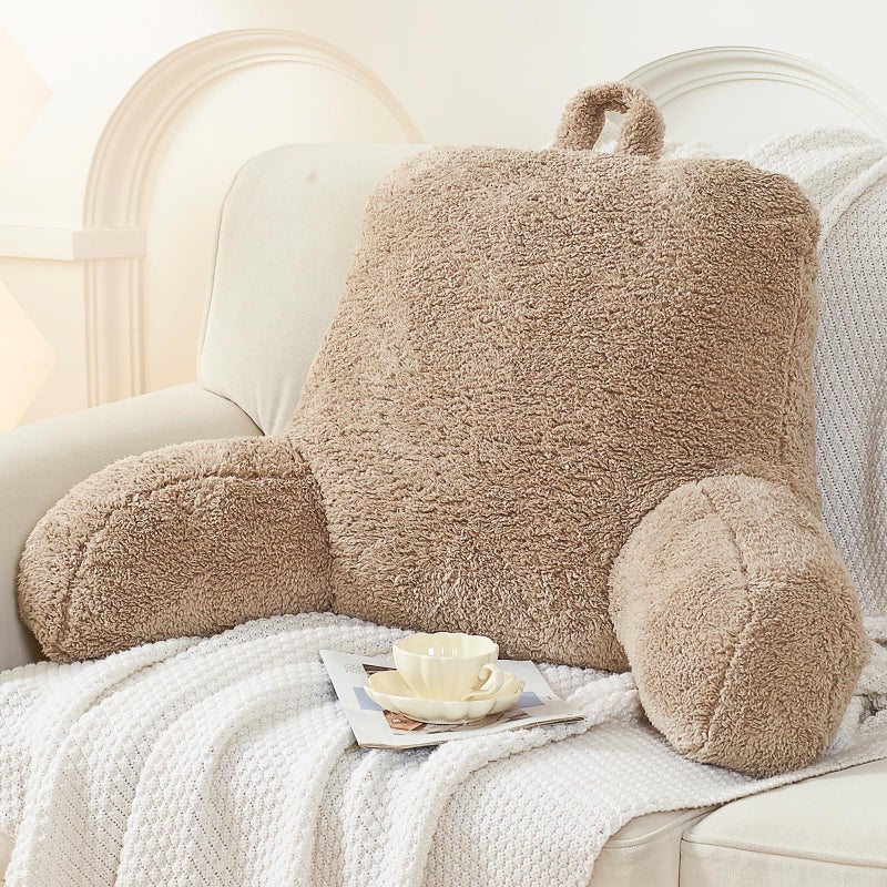 StarAneer Reading Pillow for Sitting in Bed, Back Pillow Reading Pillow with Arms & Back Support, Dorm Room Essential for Girls and Boys Bed Chair Pillow - Image 5