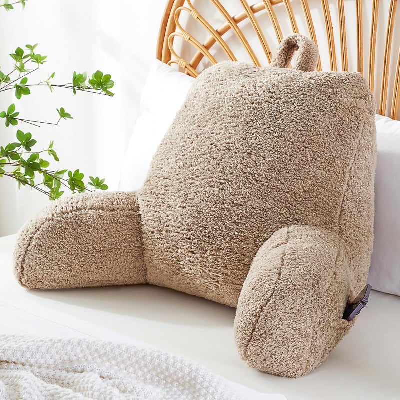 StarAneer Reading Pillow for Sitting in Bed, Back Pillow Reading Pillow with Arms & Back Support, Dorm Room Essential for Girls and Boys Bed Chair Pillow - Image 2