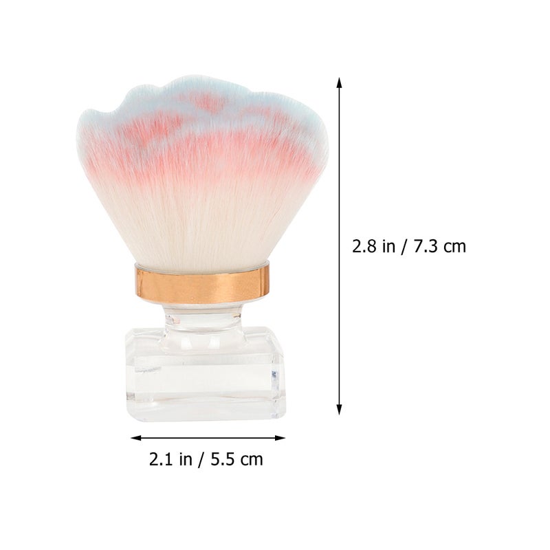 2pcs Powder Brush Travel Foundation Brush Portable Blush Brush Makeup Brush Nail Dust Brush - Image 2
