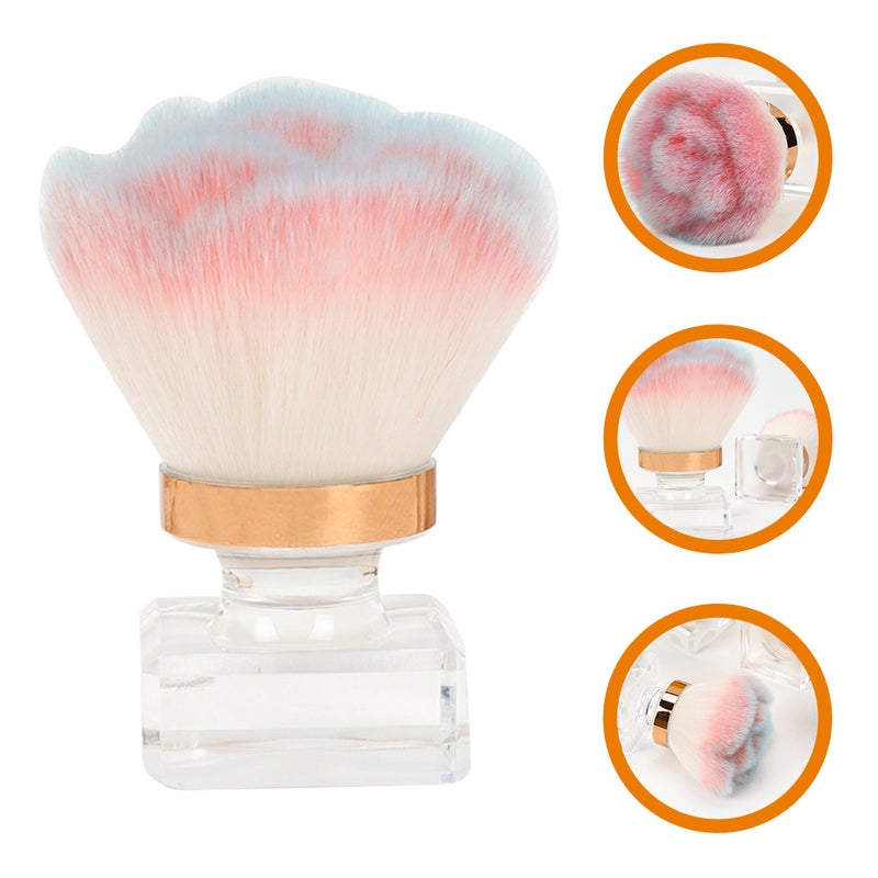 2pcs Powder Brush Travel Foundation Brush Portable Blush Brush Makeup Brush Nail Dust Brush - Image 3