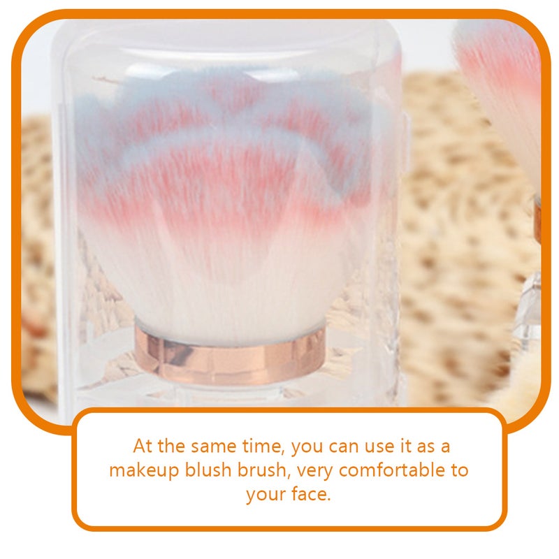2pcs Powder Brush Travel Foundation Brush Portable Blush Brush Makeup Brush Nail Dust Brush - Image 5