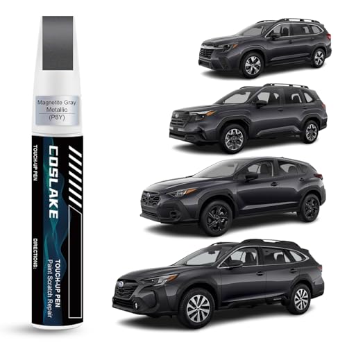 COSLAKE Car Touch Up Paint(Magnetite Gray Metallic(P8Y)) for SUBARU, Car Paint Scratch Repair Kit, Quick & Easy Solution to Repair, 2 in 1 Scratch Remover Pen with Color-Matched - Image 1