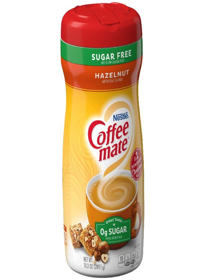 Nestle - Nestle Coffee mate Sugar Free Powder Creamer, Hazelnut, 10.2 Ounce - Image 1