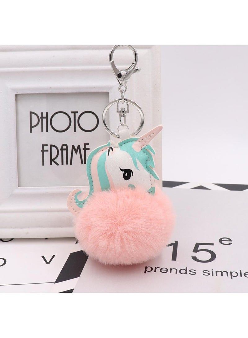 Sweet seven Fluffy Pink Unicorn Notebook Gift Set - Soft, Plush, and Stylish Stationery for Girls Includes Unicorn fur ball keychain and Dreamy Diary  Writing Pad for Kids - Image 4