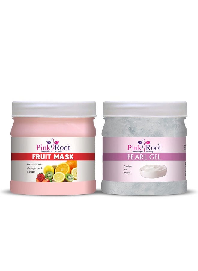 Pink Root Pink Root Fruit Mask 500gm with Pearl Gel 500gm  - Image 1