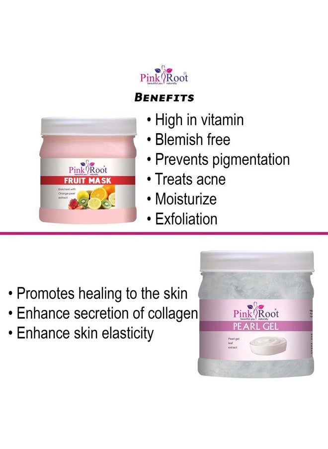 Pink Root Pink Root Fruit Mask 500gm with Pearl Gel 500gm  - Image 5