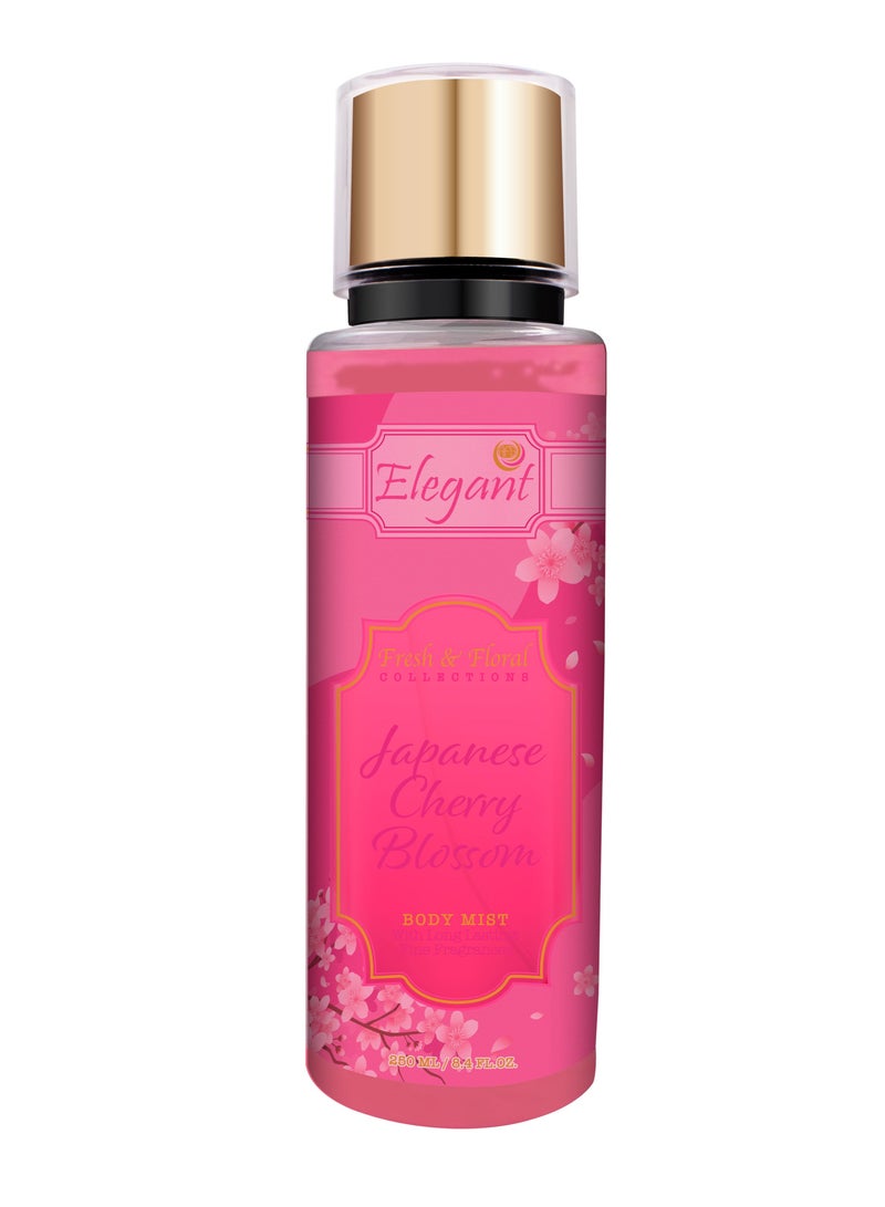 Elegant Japanese Cherry Blossom Body Mist Spray 250ml