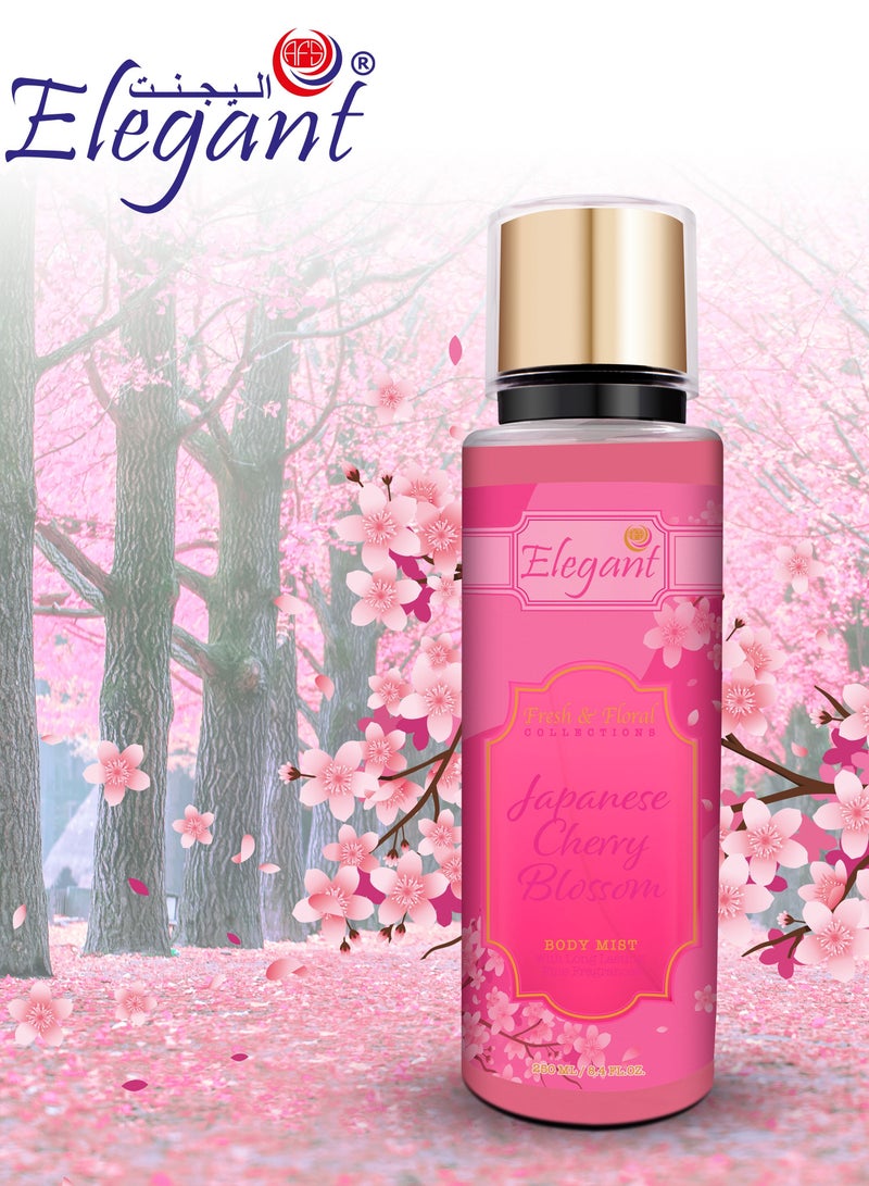 Elegant Japanese Cherry Blossom Body Mist Spray 250ml