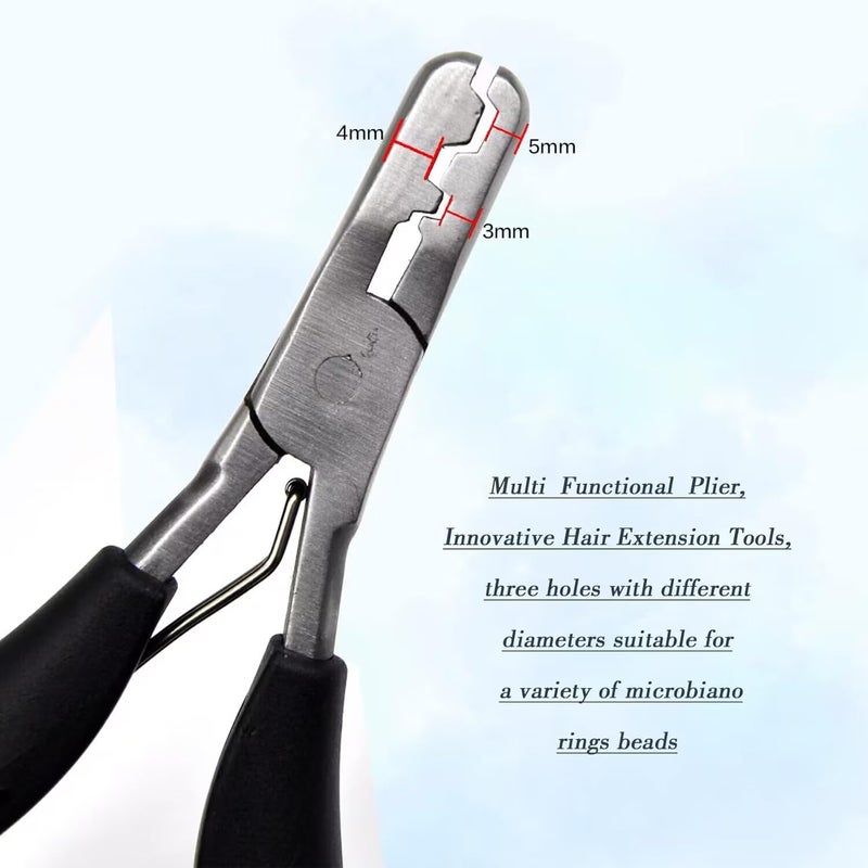 coloryoung Fusion Bond Crusher Tool for Keratin Hair Extensions Flat Tip Pre-Bonded Hair Extension Pliers Professional Hair Loop & Styling Tool - Image 2