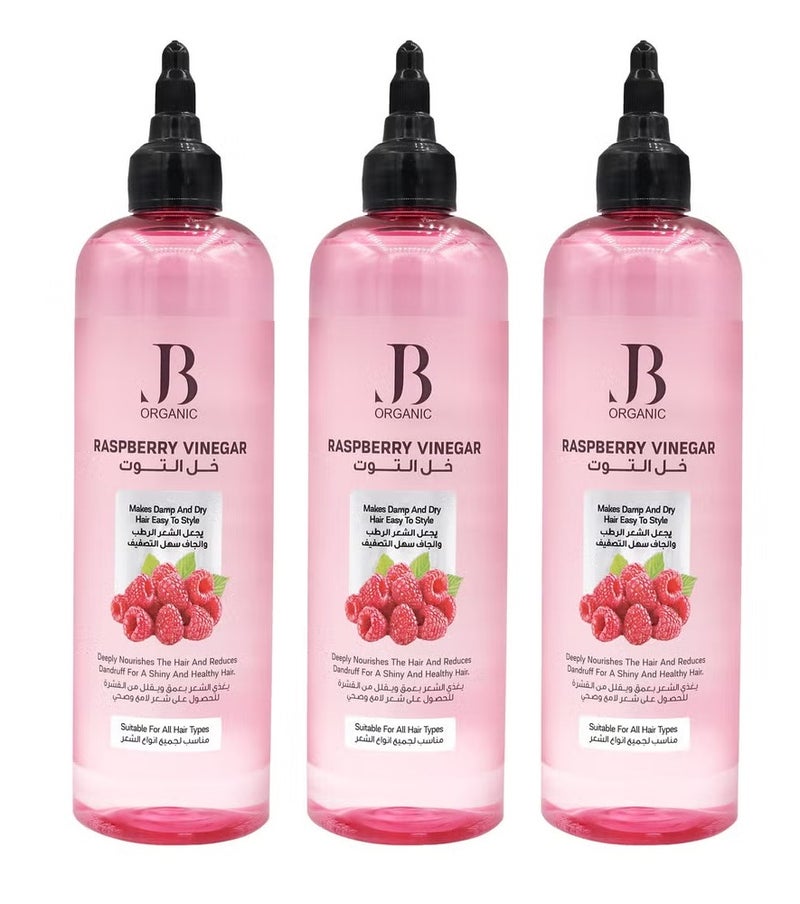 3-Piece Jb Organic Raspberry Vinegar Hair Tonic, 400*3ml