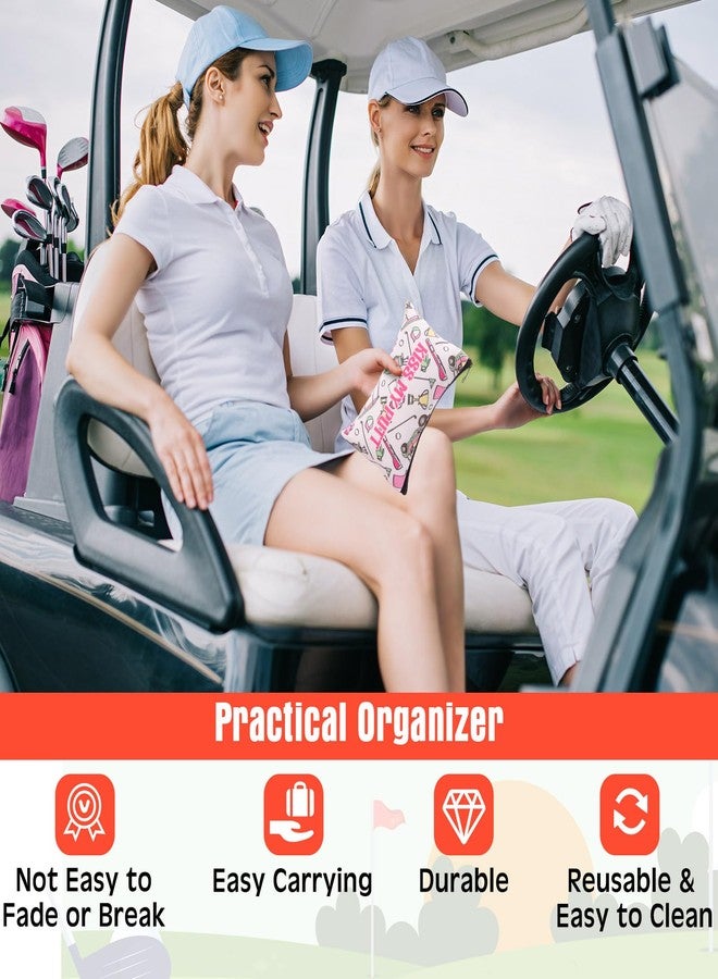 SilTriangle 24 Pieces Golf Makeup Bags Bulk Golfers Canvas Cosmetic Gift Bags Purse Organizer Zipper Cosmetic Pouch Portable Travel Toiletry Pouch for Women Men Gifts, 7 x 4 Inch - Image 4