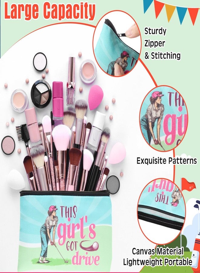 SilTriangle 24 Pieces Golf Makeup Bags Bulk Golfers Canvas Cosmetic Gift Bags Purse Organizer Zipper Cosmetic Pouch Portable Travel Toiletry Pouch for Women Men Gifts, 7 x 4 Inch - Image 3