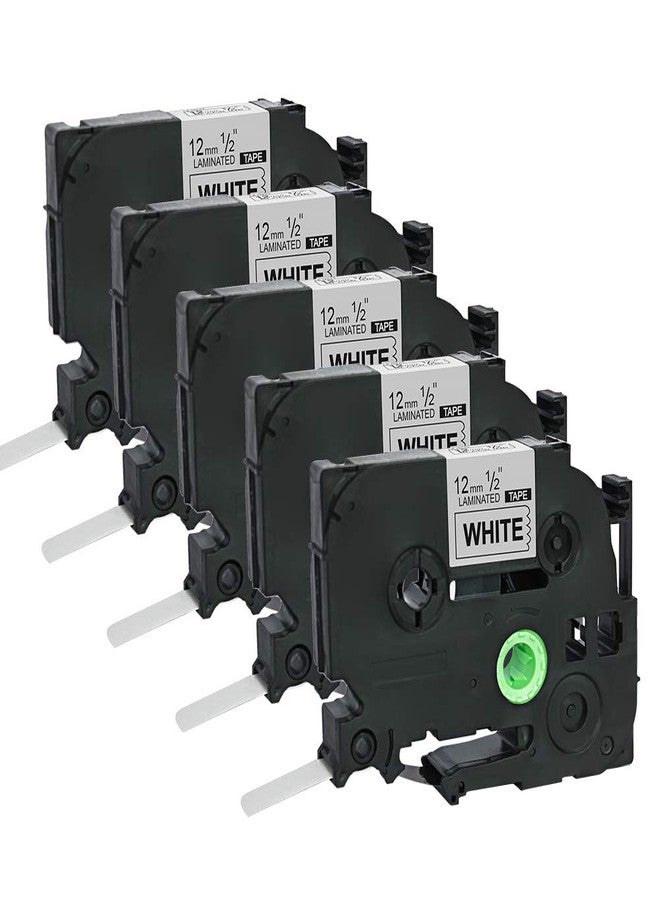 Bigger 5 Pack Compatible Label Tape Replacement for Brother TZe 231 Cassette Used with P-Touch PT-1000 PT-1010 PT-H101C GL-H105 PT-2030VP, 12mm x 8m - Image 1
