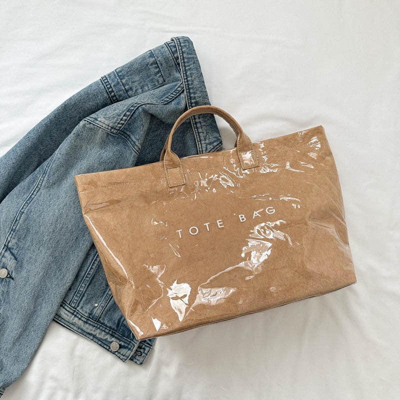 Women'S Portable Backpack Large Capacity Women'S Bag New Fabric Fashion Small Dupont Paper Kraft Paper Handbag - Image 1