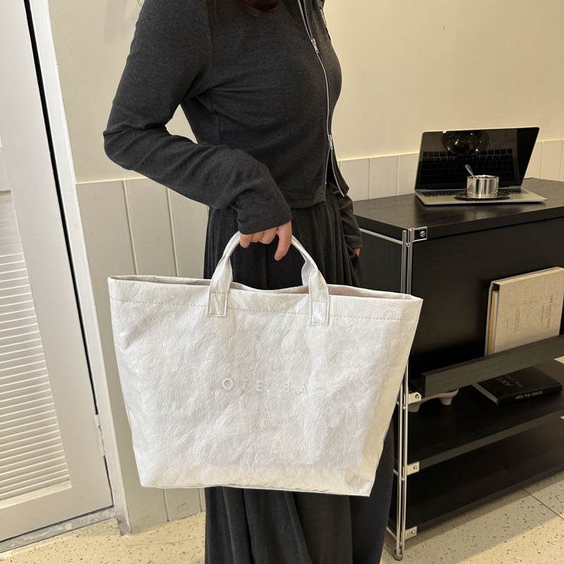 Women'S Portable Backpack Large Capacity Women'S Bag New Fabric Fashion Small Dupont Paper Kraft Paper Handbag - Image 4