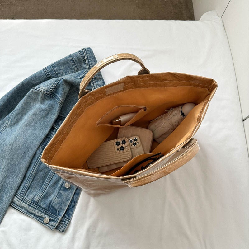 Women'S Portable Backpack Large Capacity Women'S Bag New Fabric Fashion Small Dupont Paper Kraft Paper Handbag - Image 5