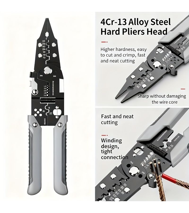 Electrician-Grade Wire Stripping Crimping Pliers 20-30 AWG Applicable Quantity - Image 4