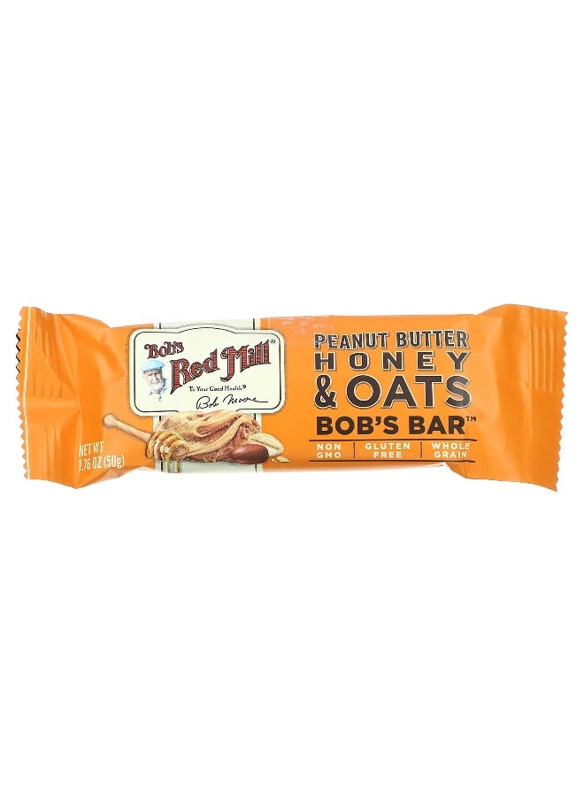 Bobs red mill Bob's Red Mill, Bob's Bar, Peanut Butter, Honey & Oats , 12 Bars, 1.76 oz (50 g) Each (Packaging may vary) - Image 3