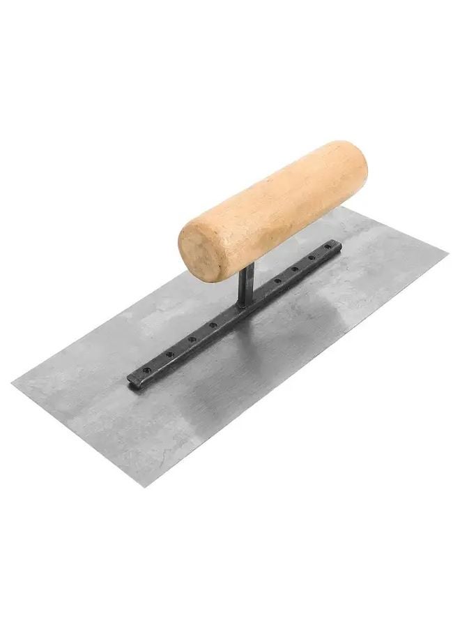 1pc Stainless Steel Trowel With Wooden Handle Manual Plastering Tool For Home Improvement - Image 1