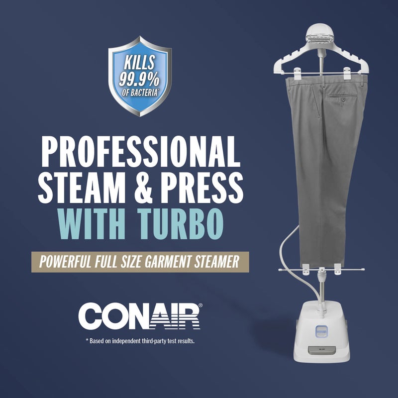 Conair Full Size Garment Steamer for Clothes, Turbo ExtremeSteam 1875W Professional Steam and Press - Image 2