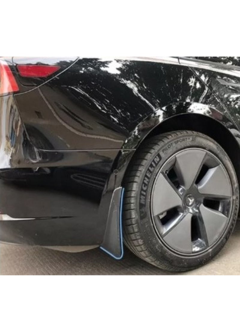 Generic - Testech Tesla 4 PCS Mud flaps Mud Flaps Splash Guards Mudguard Front and Rear Wheel Fender For Tesla Model 3 and Y 2022 2023 Car Exterior Accessories - Image 1