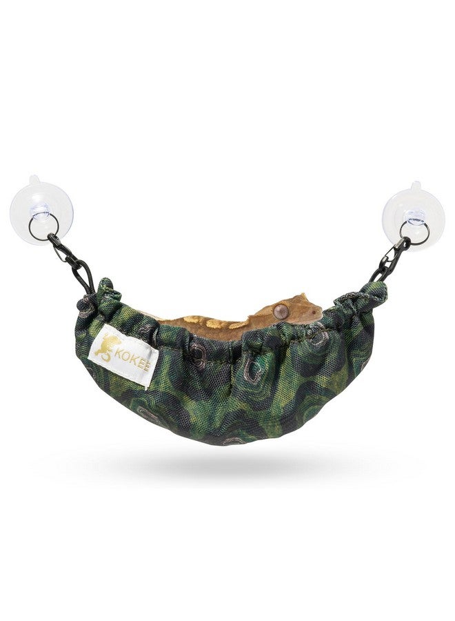 Generic Gecko Accessories for Crested Gecko Tank Accessories and Reptile Hammock Used for Gecko Hide (100% Polyester, 7.5 inches x 2 inches, one Hammock and Suction Cups) (Tree Ring)  - Image 1